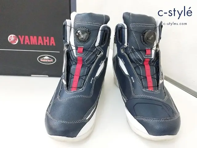 KUSHITANI×YAMAHA クシタニ×ヤマハ ブロックフローシューズ 27.0cm ネイビー×ホワイト YAL03-K