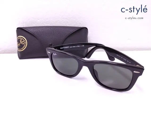 Ray-Ban レイバン サングラス 52□22 150 ブラック WAYFARER RB 2140-f 901 3N Hand イタリア製