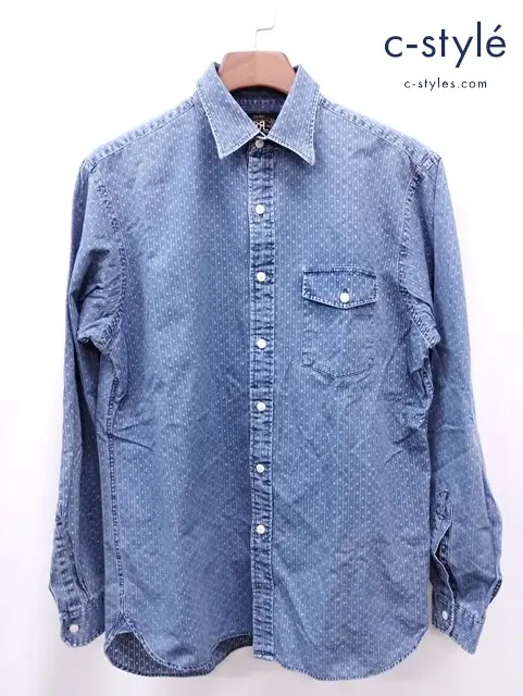 RRL ダブルアールエル デニムシャツ M インディゴ MNRRWOVM2C00356 綿100%