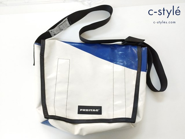 FREITAG フライターグ メッセンジャーバッグ ホワイト×ブルー Dragnet