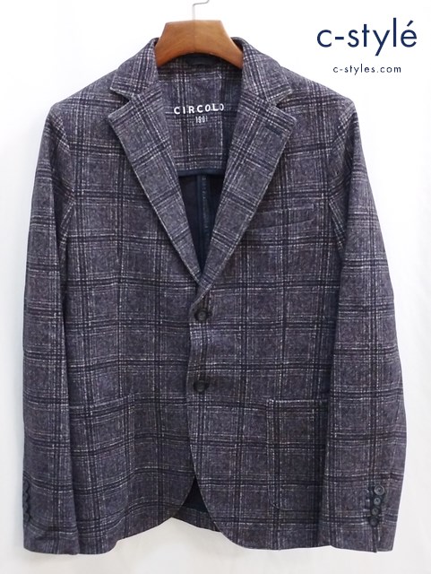 CIRCOLO チルコロ 2Bテーラードジャケット 46 グレー系 CN2436