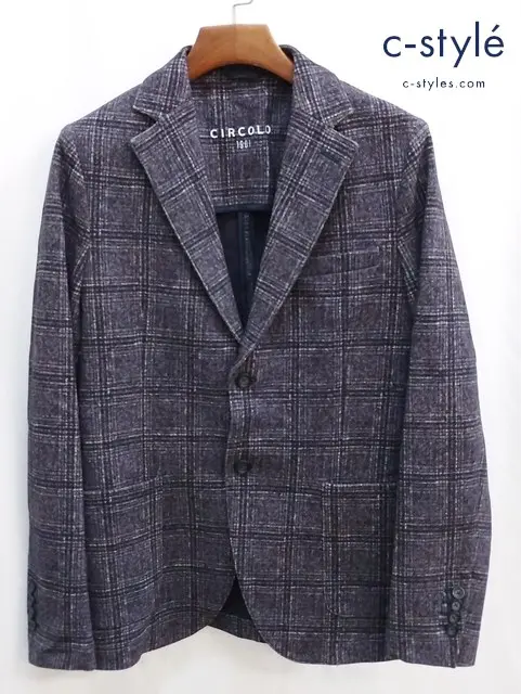 CIRCOLO チルコロ 2Bテーラードジャケット 46 グレー系 CN2436