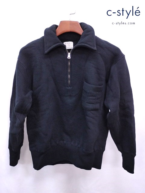 JOE McCOY ジョーマッコイ BALL PARK ハーフジップ スウェット 長袖 36 ブラック Knit Wear
