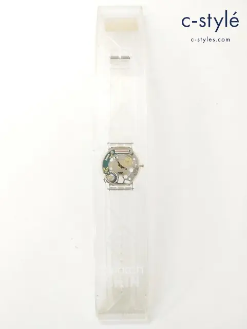 SWATCH スウォッチ 腕時計 クリア SFK100 スケルトン クオーツ SKIN