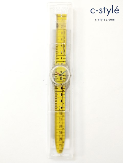 SWATCH スウォッチ 腕時計 イエロー GK263 クォーツ 定規