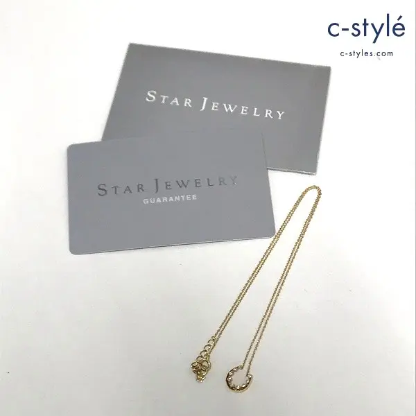 STAR JEWELRY スタージュエリー ネックレス K18YG ダイヤモンド 2ZN1368 ダイヤ 0.08ｃｔ