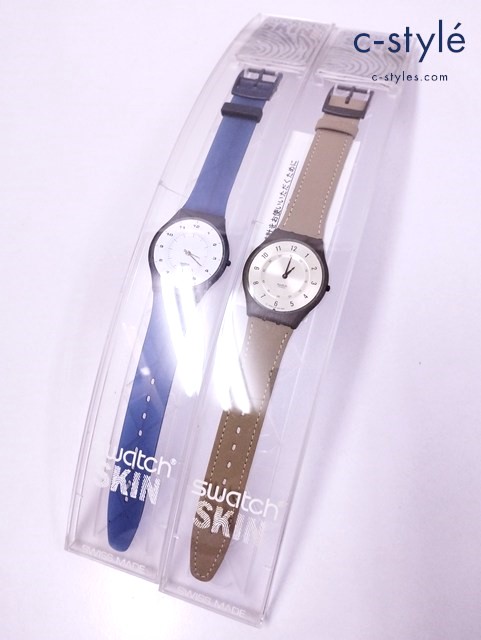 Swatch スウォッチ 腕時計 グレージュ系×ブラウン ブルー×ネイビー クォーツ