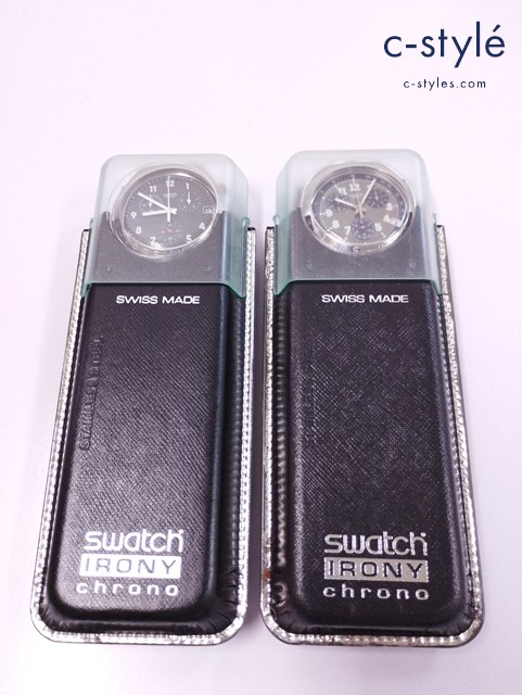 Swatch スウォッチ 腕時計 ネイビー×シルバー ブラック×シルバー クォーツ クロノグラフ