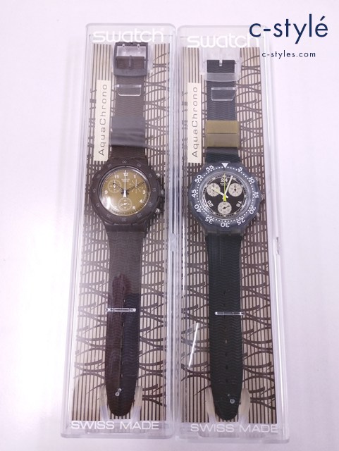 Swatch スウォッチ 腕時計 ブラウン グリーン系×クリア クォーツ