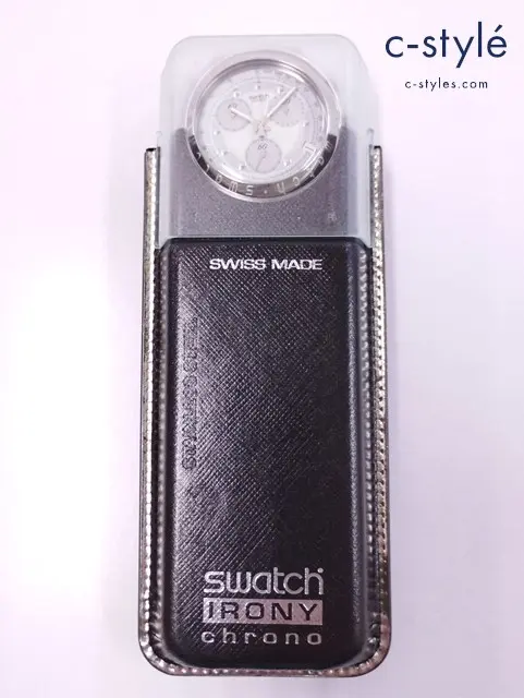Swatch スウォッチ シルバー クォーツ クロノグラフ IRONY AYCS400A