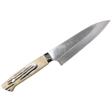 佐治 武士(サジタケシ) 料理包丁 「三徳」「180」「SRS13」「白鹿角」鎚目