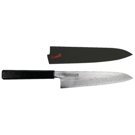 堺一文字光秀(サカイイチモンジミツヒデ) 中川作 煌 STRIX 和牛刀 黒摺漆鞘付