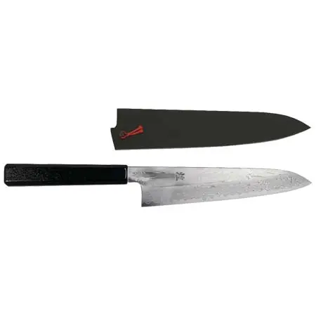 堺一文字光秀(サカイイチモンジミツヒデ) 中川作 煌 STRIX 和牛刀 黒摺漆鞘付