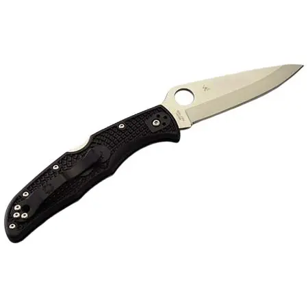 スパイダルコ(Spyderco) C10PBK エンデューラ4 STR ブラックハンドル 折りたたみナイフ