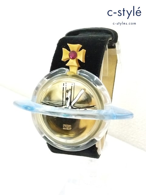 SWATCH × Vivienne Westwood スウォッチ 腕時計 ブラック系 クォーツ PWZ104