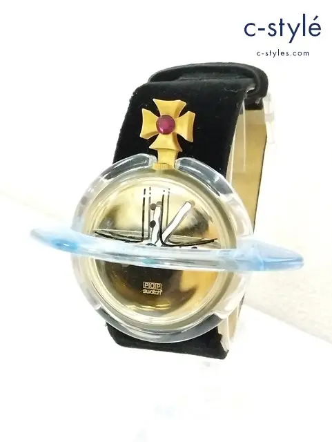 SWATCH × Vivienne Westwood スウォッチ 腕時計 ブラック系 クォーツ PWZ104
