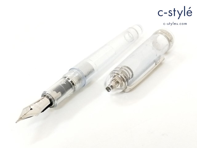 PLATINUM プラチナ 万年筆 クリア #3776 富士五湖シリーズ 第4弾 山中 14K 文房具