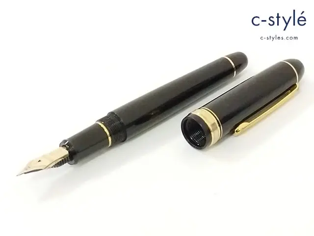 PLATINUM プラチナ 万年筆 ブラック ＃3776 センチュリー UEF 14K 文房具