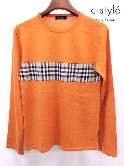 BURBERRY BLACK LABEL バーバリーブラックレーベル ニット セーター 3 オレンジ系