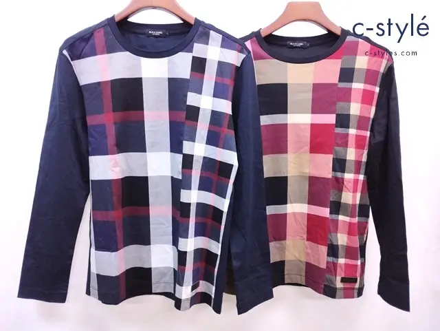 BLACK LABEL CRESTBRIDGE ブラックレーベルクレストブリッジ 長袖Ｔシャツ Ｌ ブラック系 ネイビー系