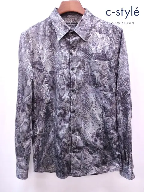 Tornado Mart トルネードマート 長袖シャツ LL グレー系 パイソン柄 花柄