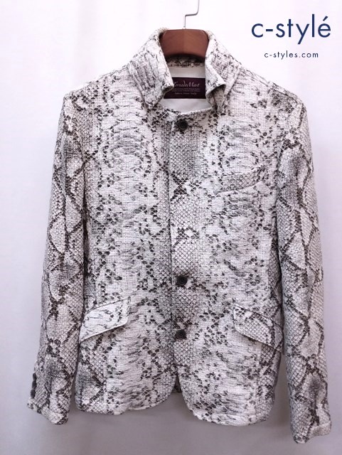 Tornado Mart トルネードマート ジャケット L ホワイト×ブラウン系 パイソン柄