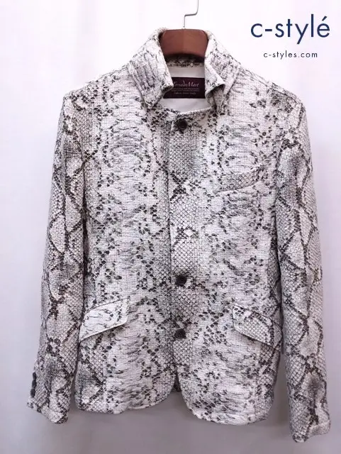 Tornado Mart トルネードマート ジャケット L ホワイト×ブラウン系 パイソン柄