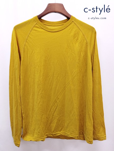 山と道 ヤマトミチ 長袖 Tシャツ L イエロー Merino light long sleeve 登山