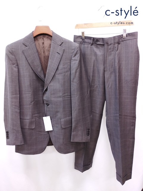 TOMORROWLAND トゥモローランド 段返り3Bスーツ 46 ブラウン ウール100% 61-06-94-06103-HN