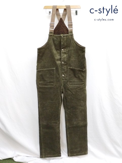 BLUCO ブルコ コーデュロイウォームオーバーオール M カーキ OL-150W-022