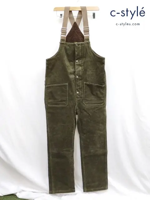 BLUCO ブルコ コーデュロイウォームオーバーオール M カーキ OL-150W-022