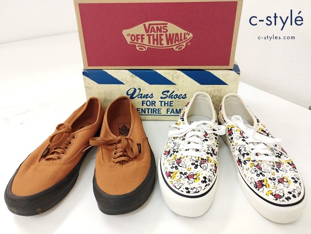 VANS ヴァンズ スニーカー US6.5 26.0cm マルチカラー ブラウン ミッキー ディズニー ローカット