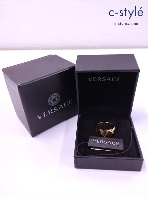 VERSACE ヴェルサーチェ リング ゴールド METAL GREEK V RING 25 指輪 アクセサリー