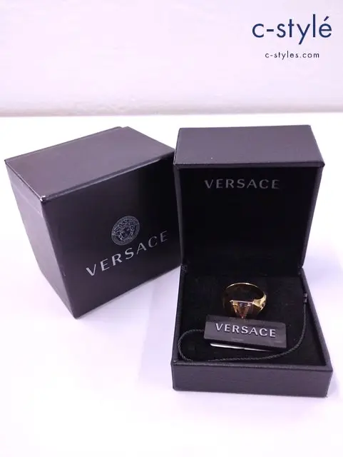 VERSACE ヴェルサーチェ リング ゴールド METAL GREEK V RING 25 指輪 アクセサリー
