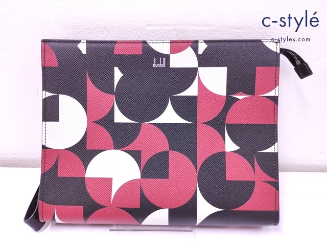 dunhill ダンヒル カドガン オプティカル ジップポーチ マルチカラー イタリア製