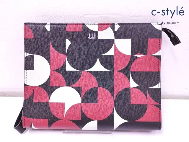 dunhill ダンヒル カドガン オプティカル ジップポーチ マルチカラー イタリア製