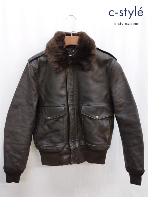 Schott ショット フライトレザージャケット 40 ブラウン FLIGHT BOA LEATHER JACKET 7010