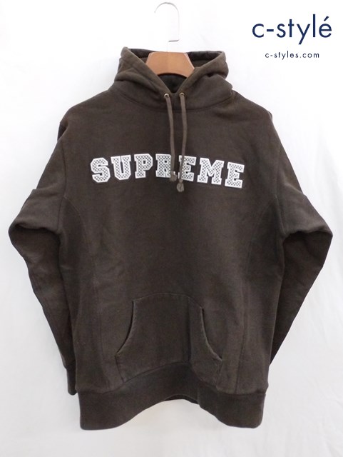 Supreme シュプリーム パーカー L ブラウン系 Checkered Harvard Pullover Hoodie