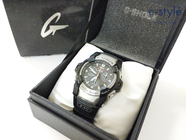 CASIO カシオ G-SHOCK 腕時計 ブラック×シルバー GS-1000J ソーラー充電式