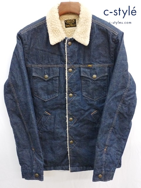 COOTIE クーティー Denim Cattleman Jacket XL インディゴ 襟ボア