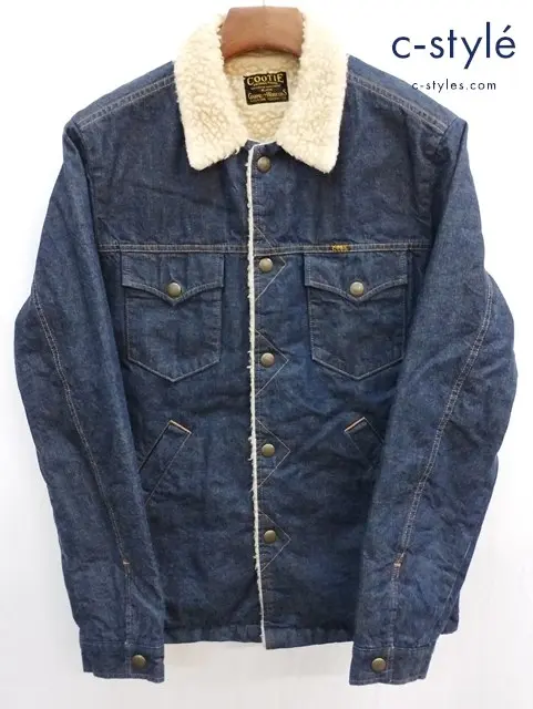COOTIE クーティー Denim Cattleman Jacket XL インディゴ 襟ボア
