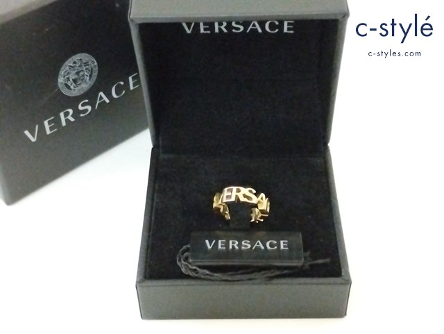 VERSACE ヴェルサーチェ ロゴリング ゴールド イタリア製 指輪
