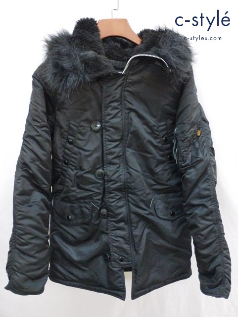 ALPHA INDUSTRIES アルファインダストリーズ ファー付きジャケット M ブラック 20094-7201