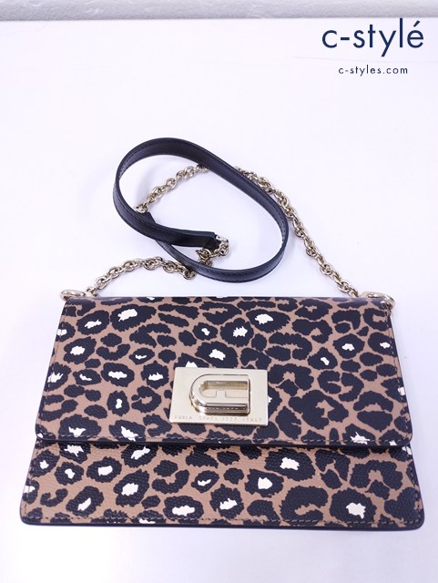 FURLA フルラ レオパードショルダーバッグ ブラウン系 レディース