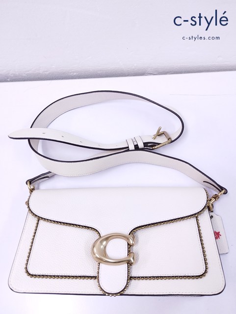COACH コーチ ショルダーバッグ ホワイト タビー 26 ウィズ ビーズチェーン 7168 レディース