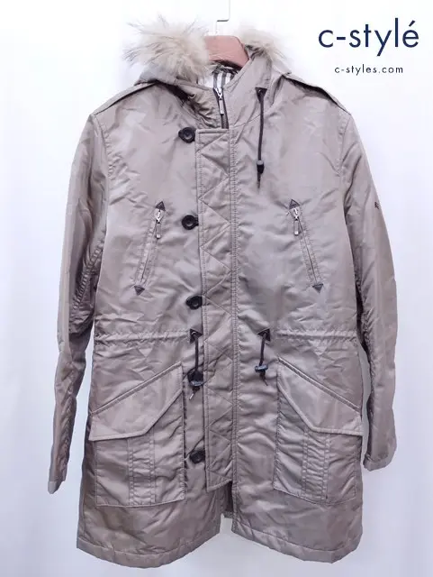 BURBERRY BLACK LABEL バーバリー ブラックレーベル 中綿モッズコート LL ブラウン系 BMP51-726-43