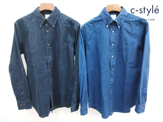 Brooks Brothers ブルックスブラザーズ 長袖シャツ コーデュロイシャツ M ブルー系 ネイビー系