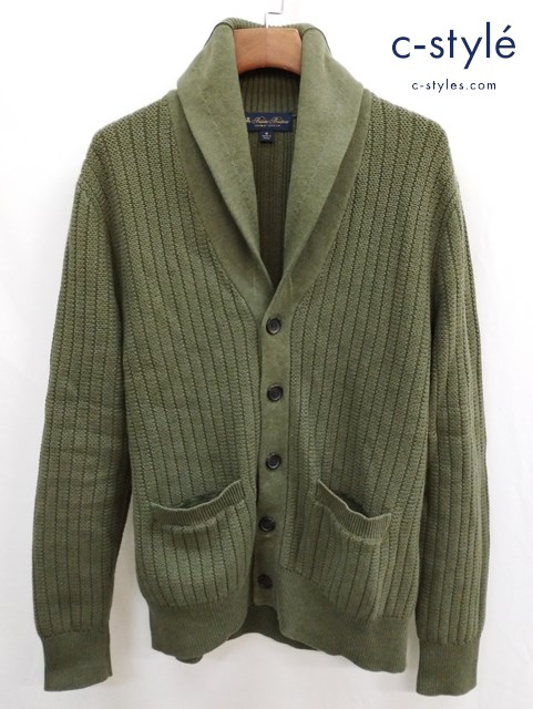Brooks Brothers ブルックスブラザーズ ショールカラーカーディガン M カーキ系 ニットカーディガン