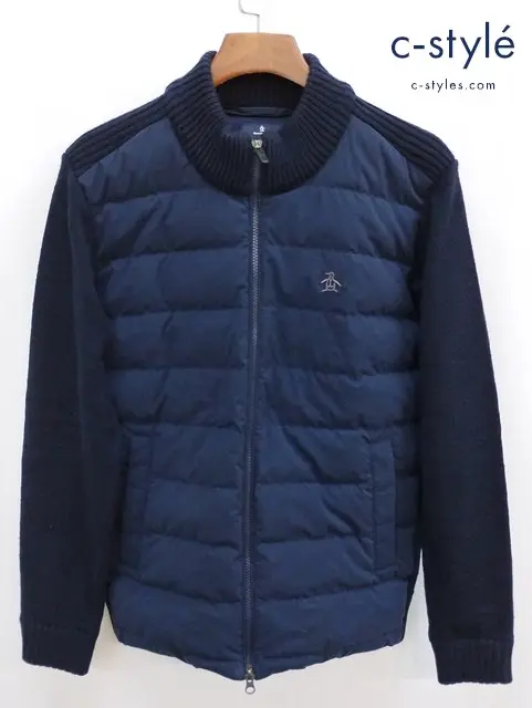 Munsing Wear マンシングウェア ブルゾン L ネイビー ヒートナビ グリーンダウン MGMSJK09