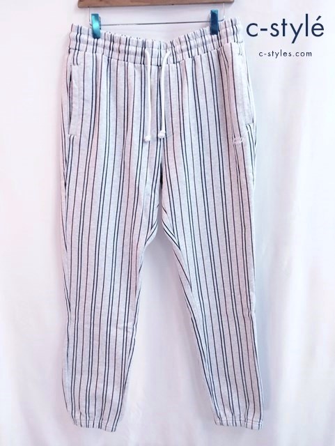 KITH キス スウェットパンツ M グレー系 ストライプ柄 綿100％